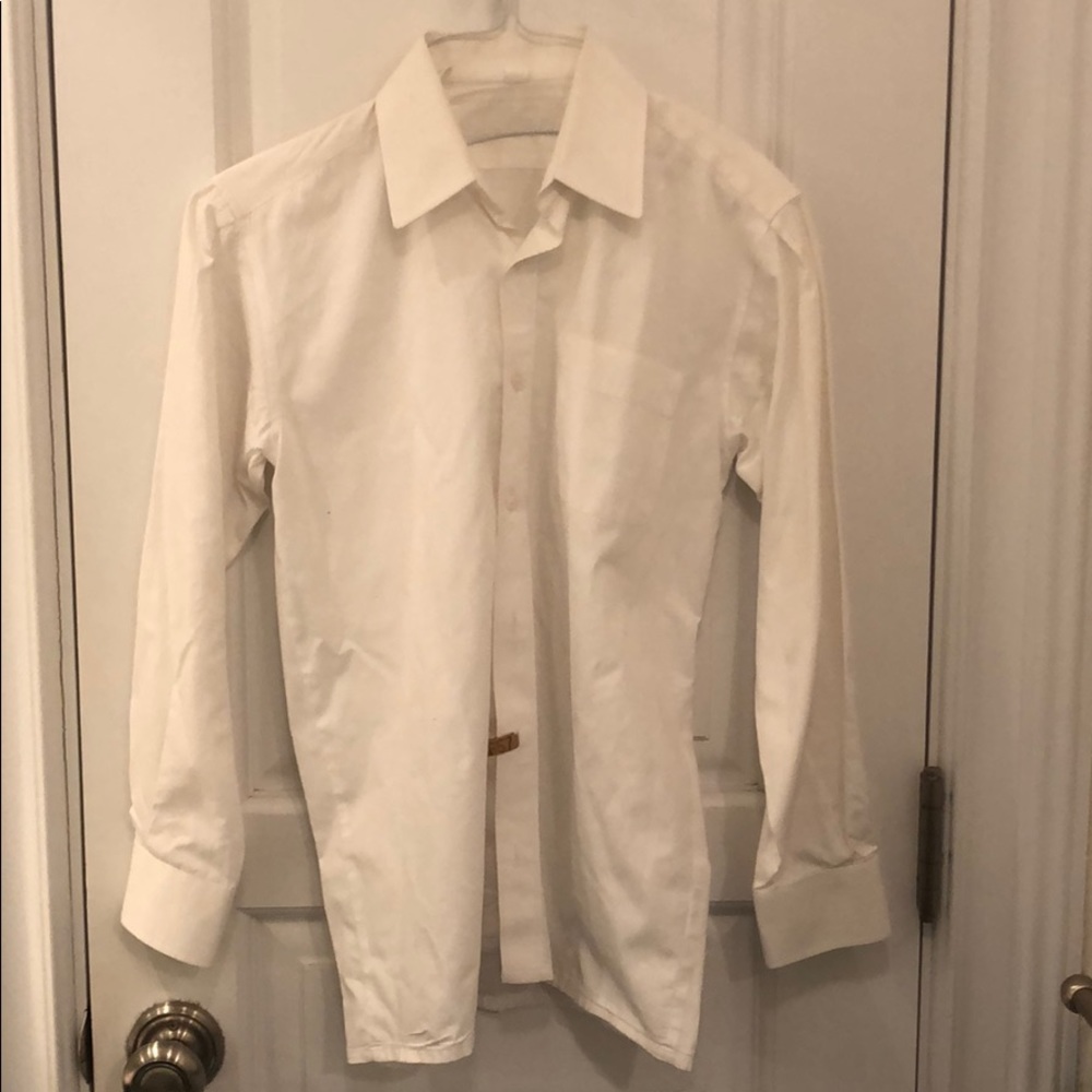 Designer Emme Uno fine cotton buttondown dress shi